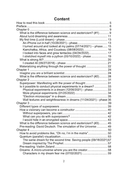 Table of contents — page 2