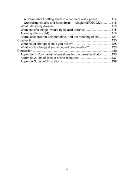 Table of contents — page 4