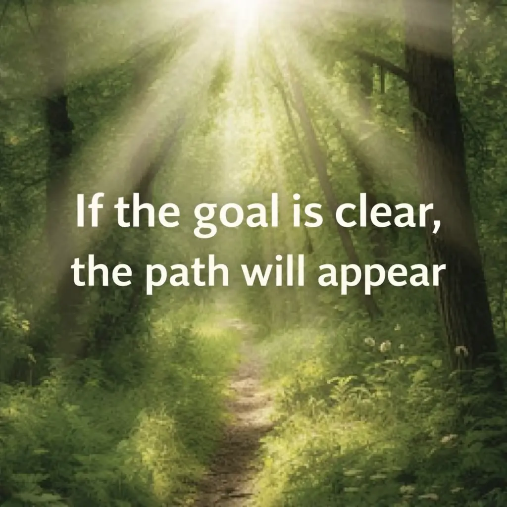 Figure 11. Motivational poster: “If the goal is clear, the path will appear”